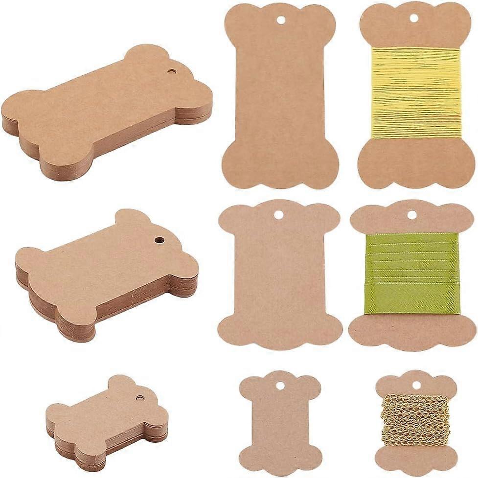 90PCS Ribbon Spools 3 Styles Ribbon Storage Organizer Flat Spool Bobbin Yarn Bobbin Kraft Spool Floss Bobbins Card Thread Holder for Embroidery Thread