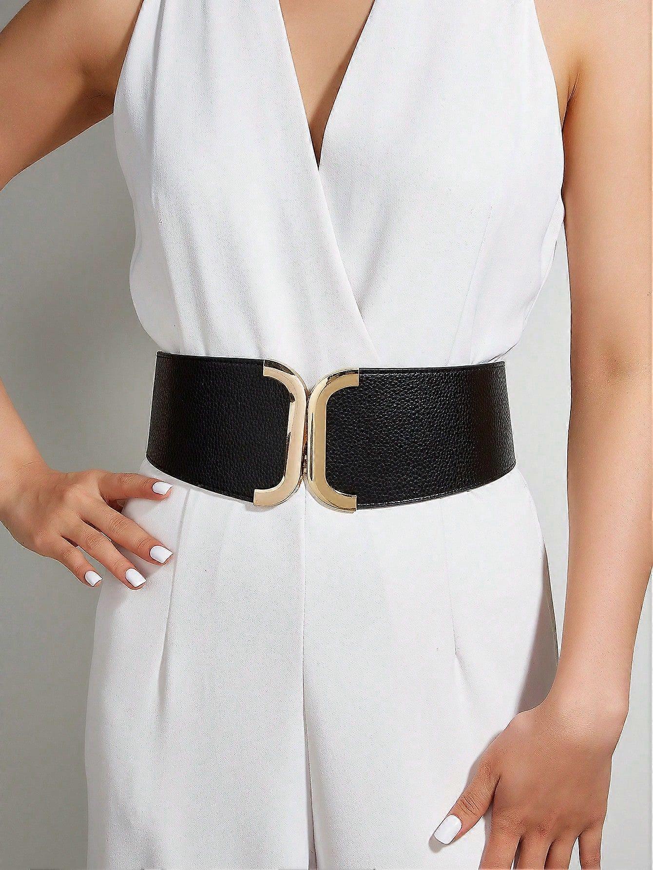 Party 1pc Women's Dragon Pattern Elastic Waist Belt With Double Buckle Decoration, Suitable For Daily Wear Halloween