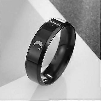 Novo Punk Sunrise Dusk Ring Men S Jóias Casuais AL19208-Black-moon 8