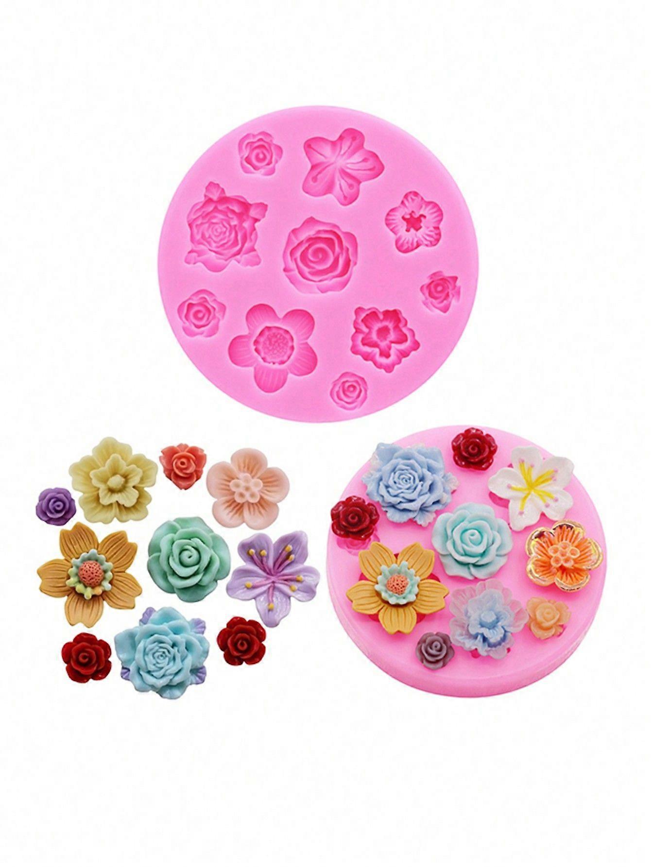 1 قطعة سيليكون سائل مصغرة زهرة على شكل سيليكون العفن ، لصنع غطاء الرأس ، الأحذية ، الحقائب ، مجوهرات الراتنج ، زخرفة الحلوى