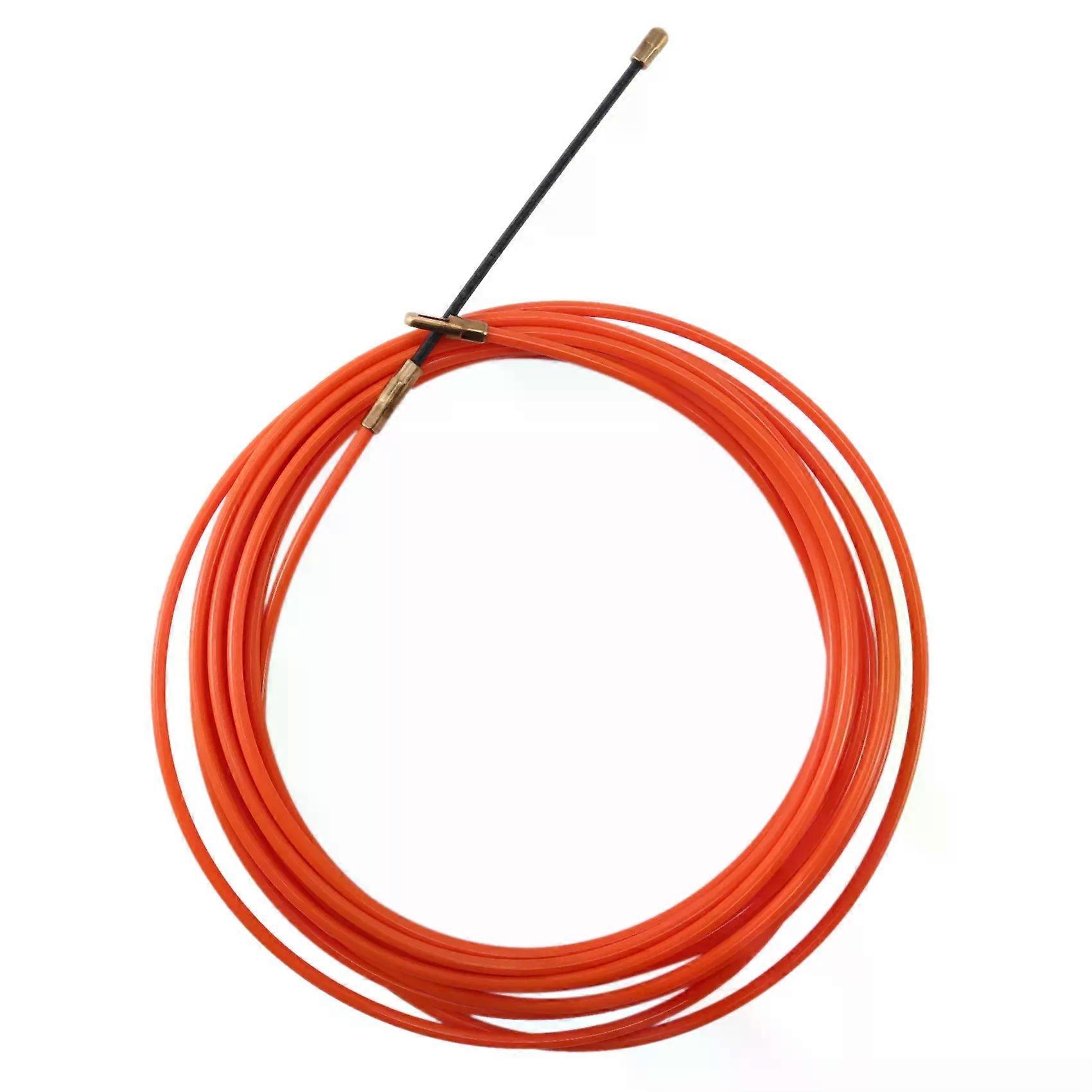 4Mm 5 Meter Orange Guide Device Nylon Electric Cable Push Pullers Duct Snake Rodder Fish Tape Wire