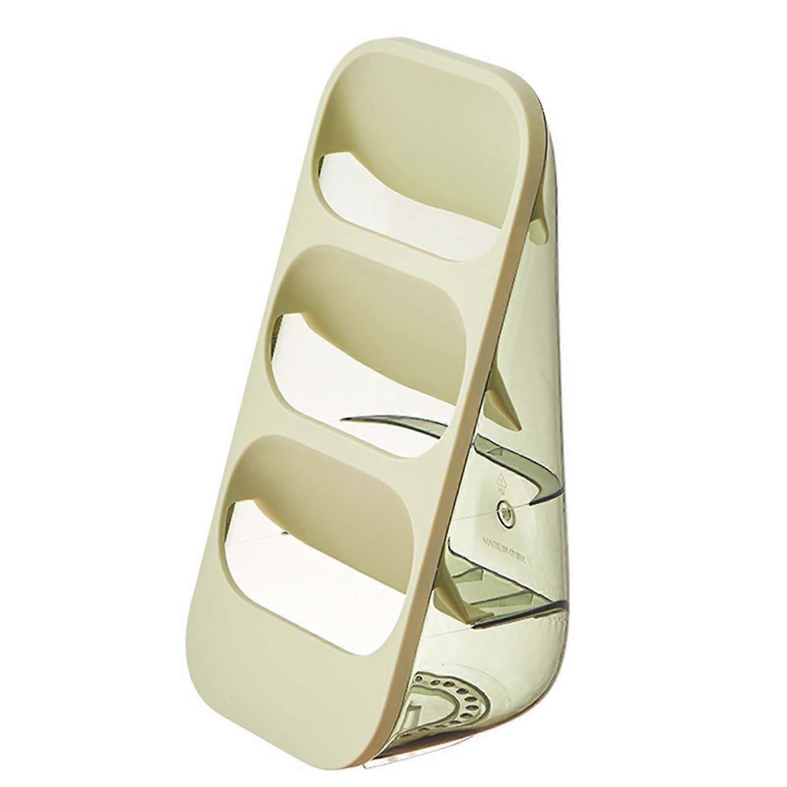 3 στρώμα Chopsticks μαχαίρι αποθήκευσης ράφι κάτοχος αδιάβροχο μαχαίρι αποθήκευσης αποστράγγισης βραχίονα εμπορευματοκιβωτίων πράσινο