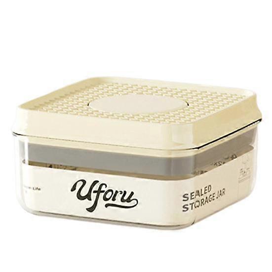 Square Sealing Jar Food Grade Moisture-Proof Transparent Design Large Diameter Easy Access Food Storage Container