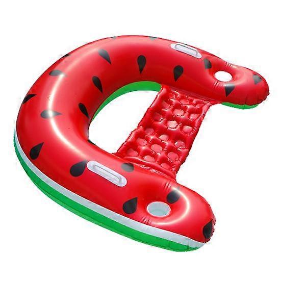 Inflatable Pool Float Chair with Cup Holders Armrests Stable U-shaped Pool Floating Chair Portable Anti-tipping Swimming Pool