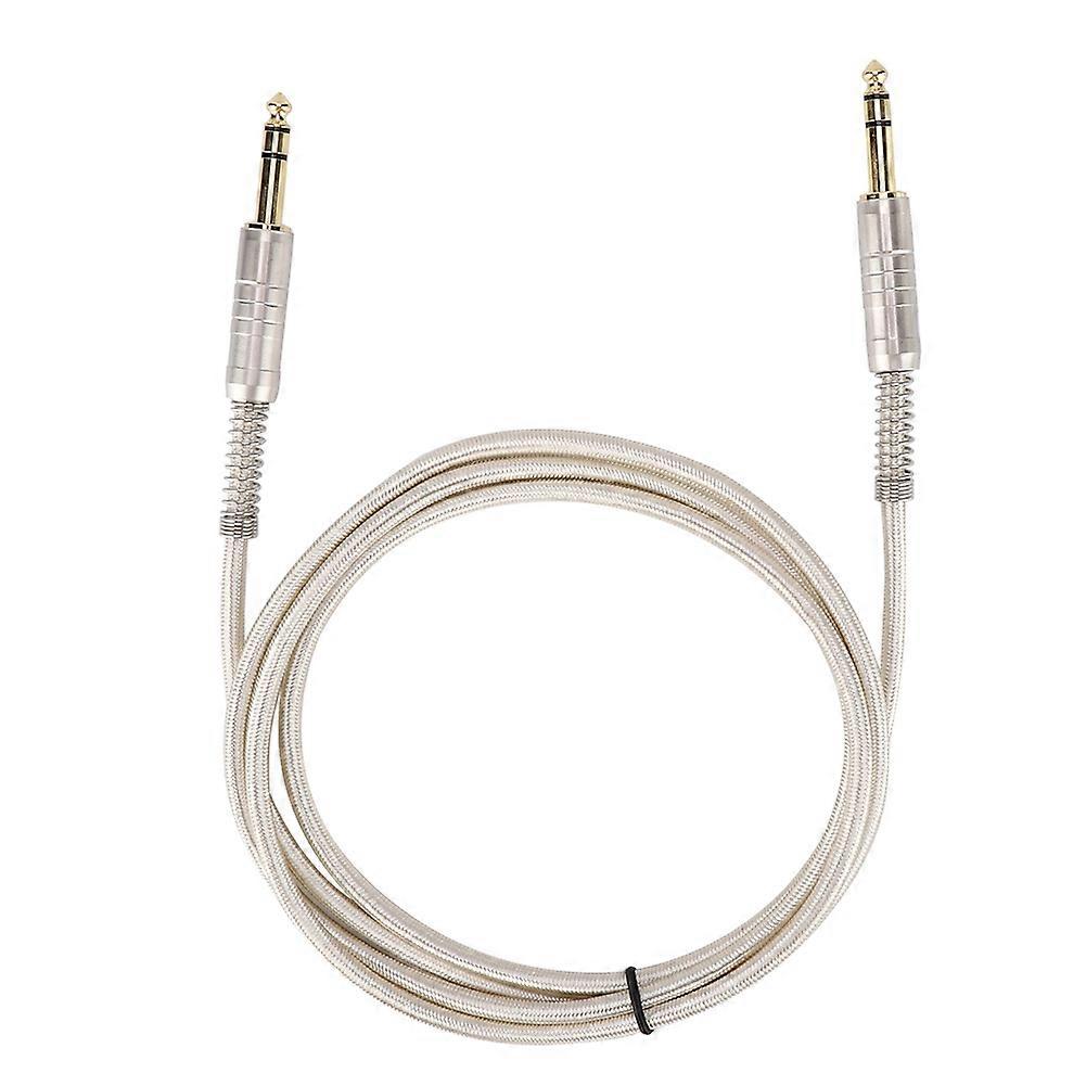 forgyldt 6,35 mm han til han adapter stereo forlængelse o kabel stik ledning (1,8m)
