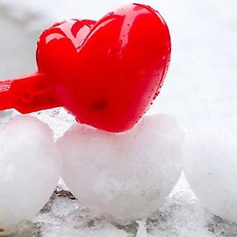 Heart Shaped Snowball Maker Clip Winter Sand Ball Mold Plastic