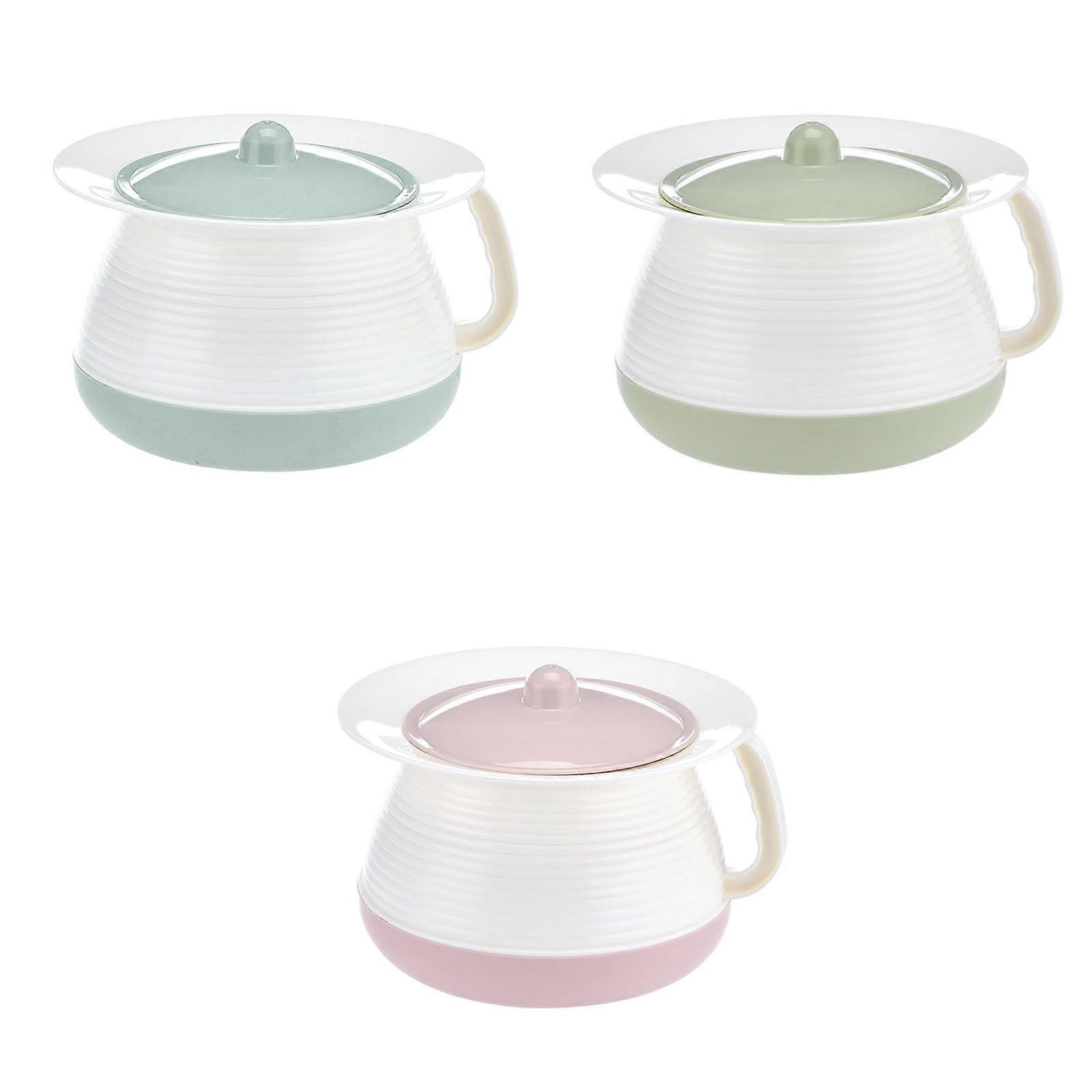 Plastic Child Potty with Handle and Lid Portable Handheld Spittoon Chamber Pot Green