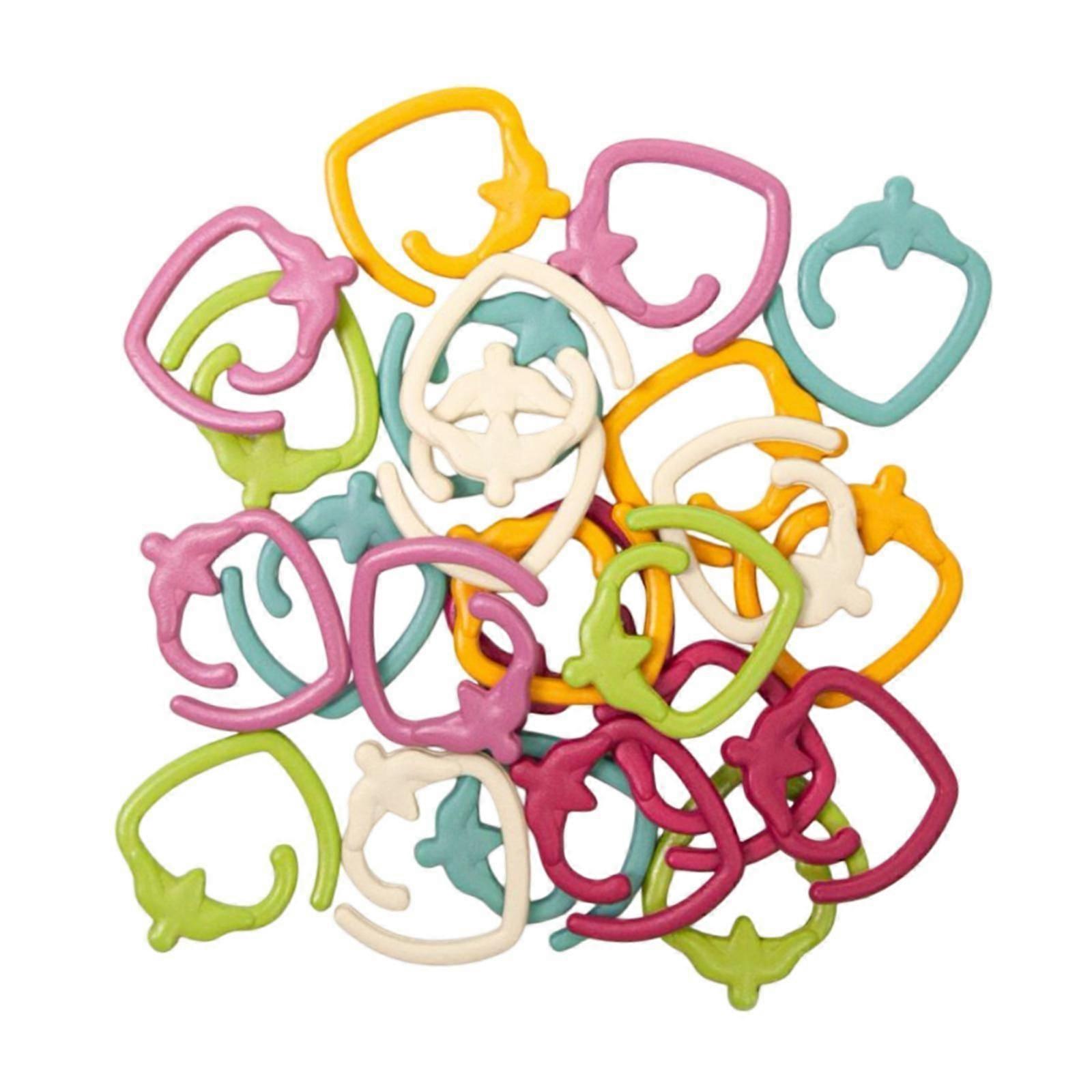 24Pcs marqueurs de mailles Aiguille de point de tissage réutilisable pratique pour coudre des pièces Fraise