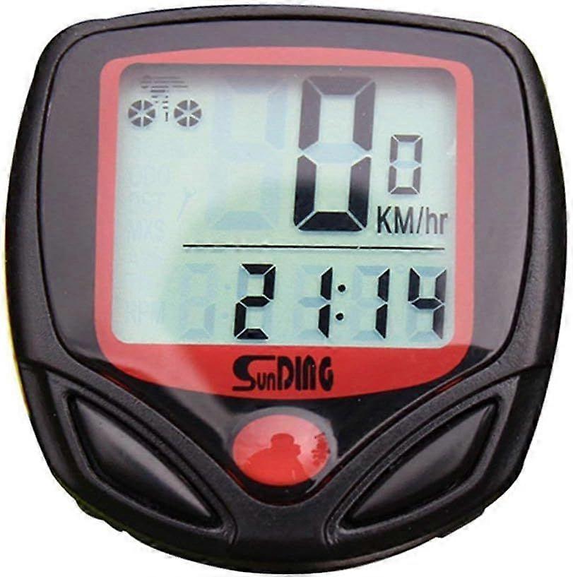 Waterproof Wireless Bike Speedometer with LCD Backlight Multifunction Bicycle Stopwatch 1PCS