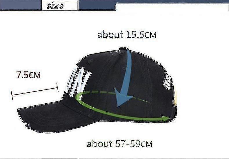 High Quality 100% Cotton Adjustable Baseball Cap Icon Monogram Black