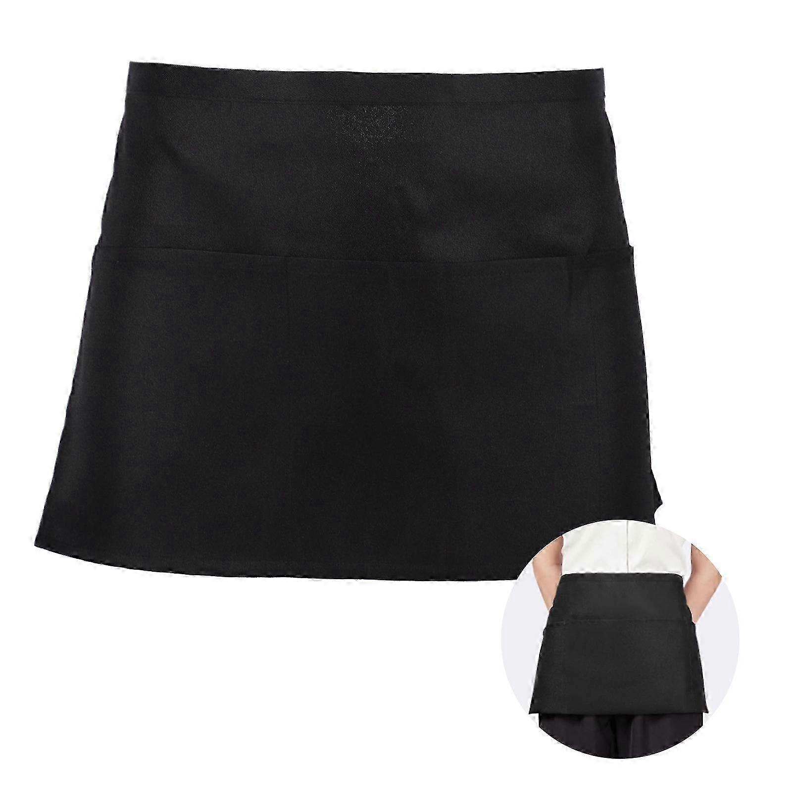 2pcs half body black apron