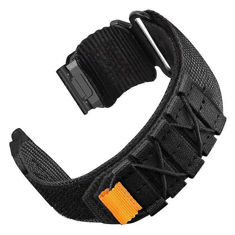 26mm Watch Band Compatible For Garmin Fenix 8 51mm / 7X / 6X / 5X Quick Release Nylon Magic Tape Strap