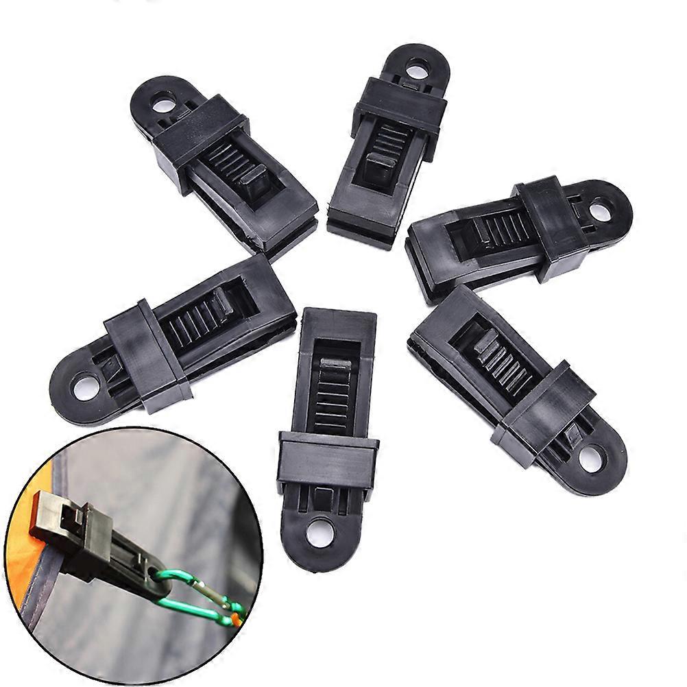 6Pcs Awning Tents Wind Rope Clamp Awning Outdoor Camping Plastic Clip Clip Tents Awning Accessories