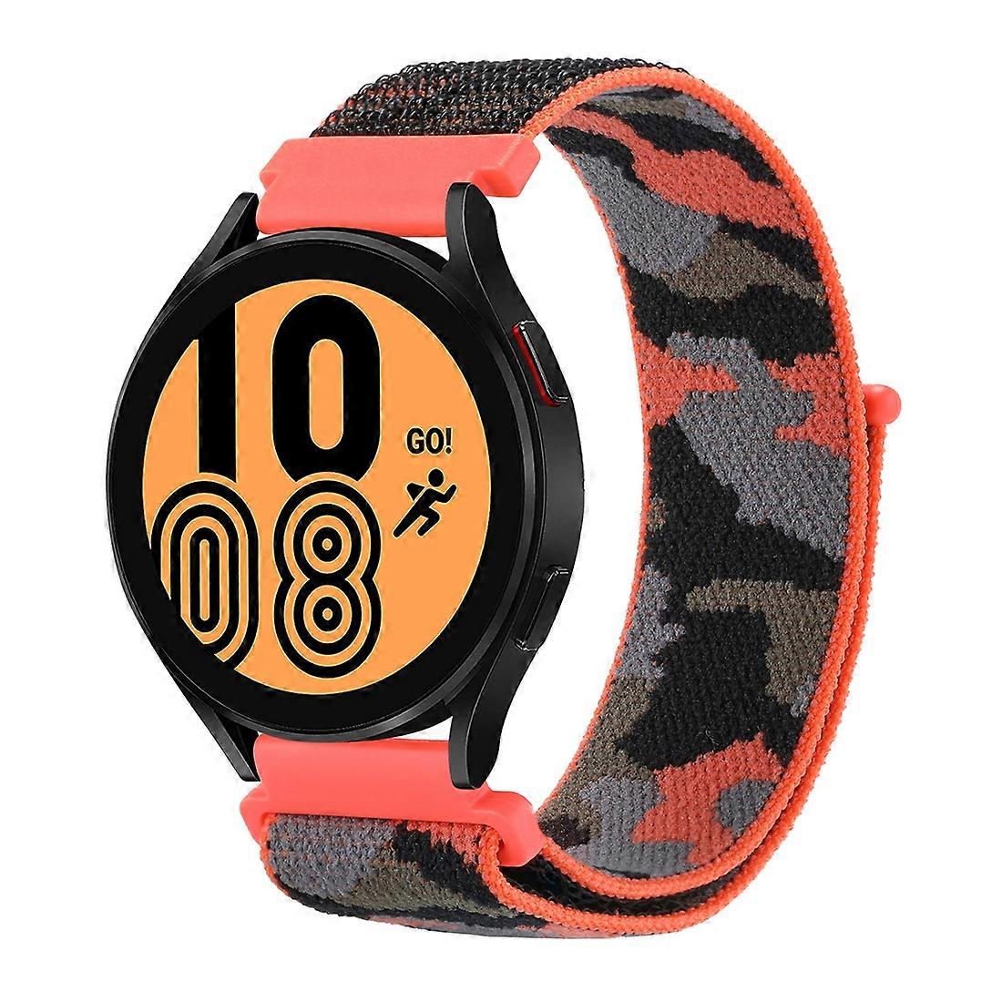 For Samsung Galaxy Watch5 40mm/44mm / Watch5 Pro Camo Nylon Loop Watch Band