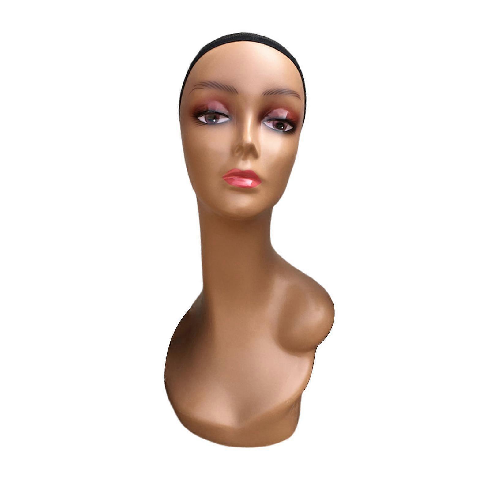 Female Mannequin Head with Shoulder Display Props Versatile Practical Head