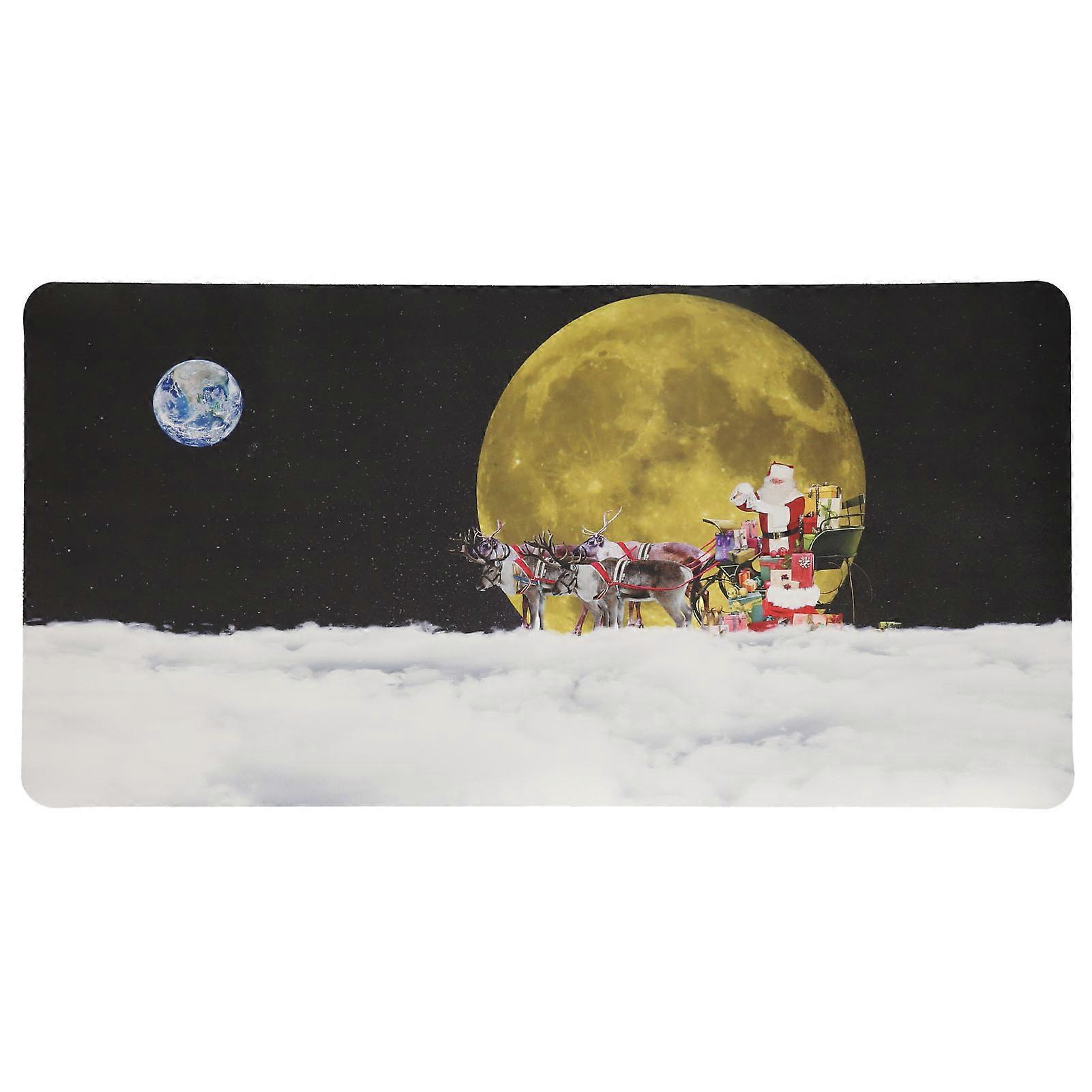 Table Mat Cute Christmas  Non Slip Anti Scalding Artificial Leather Desk Pad for Home Office