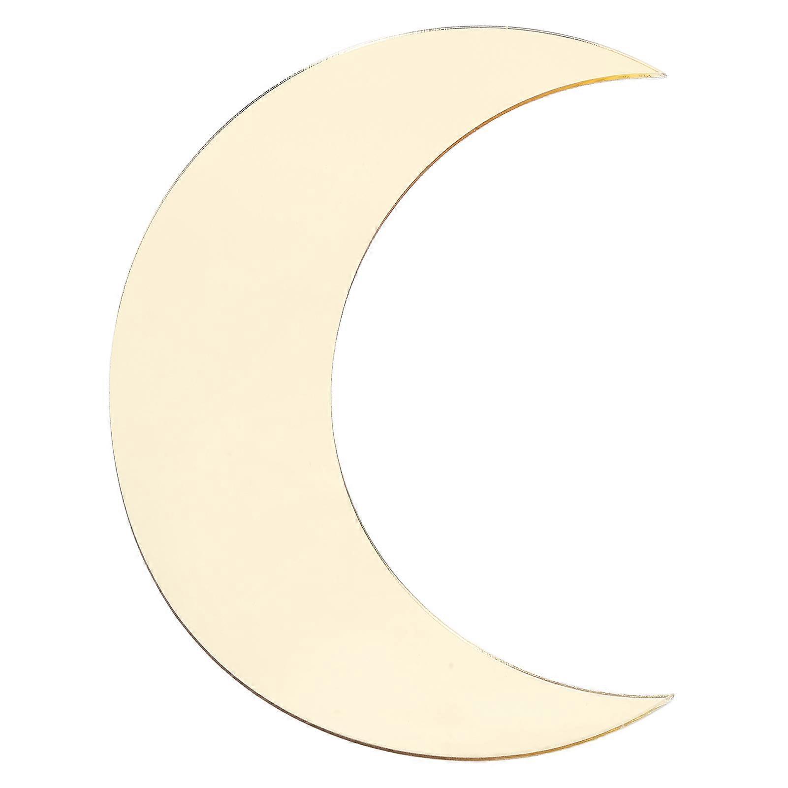 Moon Shape Mirror Acrylic Wall Sticker Self-Adhesive Decorative Background Decal For Home Office Corridor