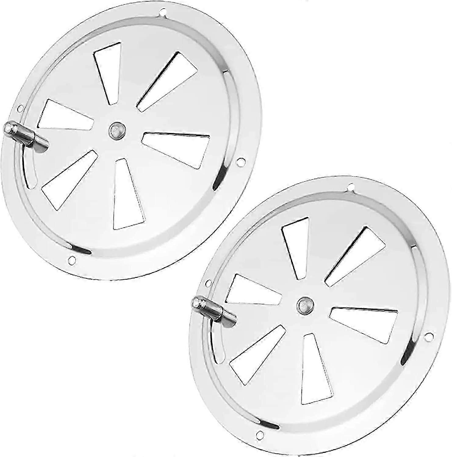 2 × 125 مم مصبغة التهوية قابلة للقفل الفولاذ المقاوم للصدأ روزيت قابلة للتعديل جولة خيشومية لوحة مروحة لوحة