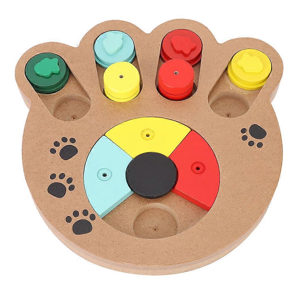 Wooden Foraging Puzzle Toy for Pets - Interactive Dog Enrichment Game, Durable Wood, Large Size, Ideal for Mental Stimulation