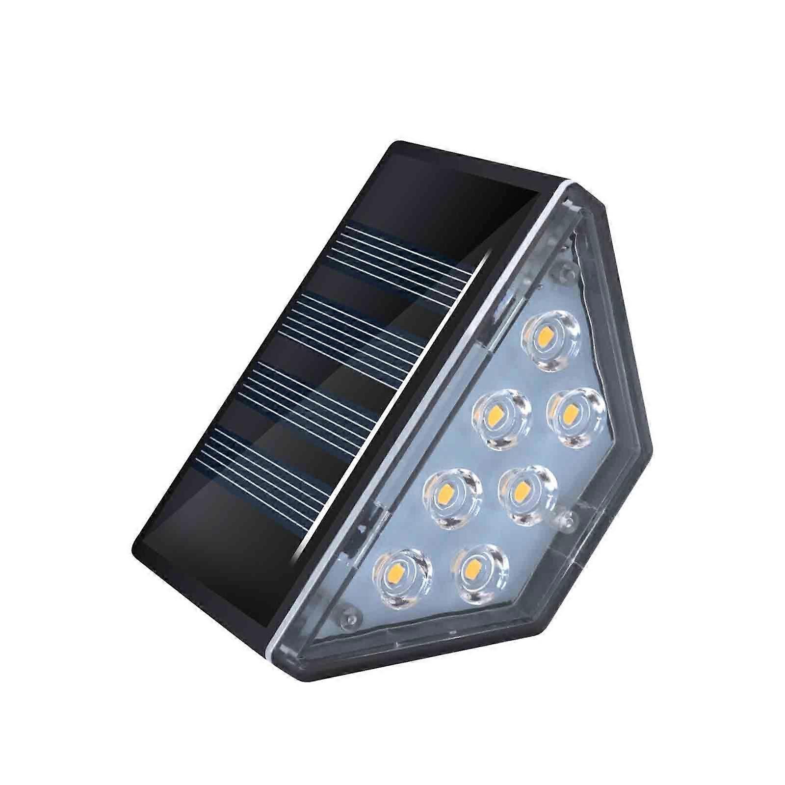 Solar Powered LED Step Light With Auto Off Sensor Water Proof Outdoor Lighting For Stairs Pathways Gardens Patios Decks Energy Efficient Decoration