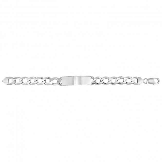 Acotis Silver Id Bracelet Men's Flat Open Curb G2196
