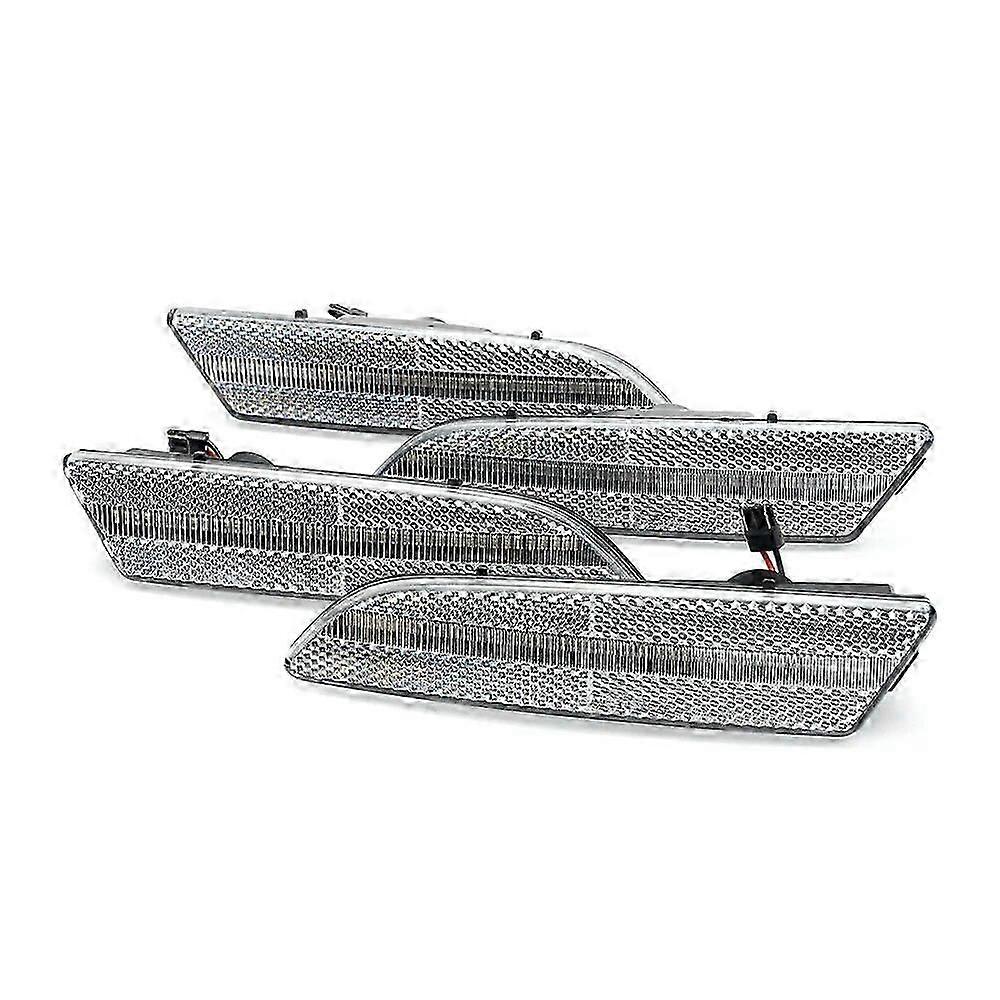 4PCS lentille de fumée LED Feu de position latéral pare-chocs avant ambre arrière rouge clignotant Feux de signalisation pour 2004-2008 Chrysler Crossfire