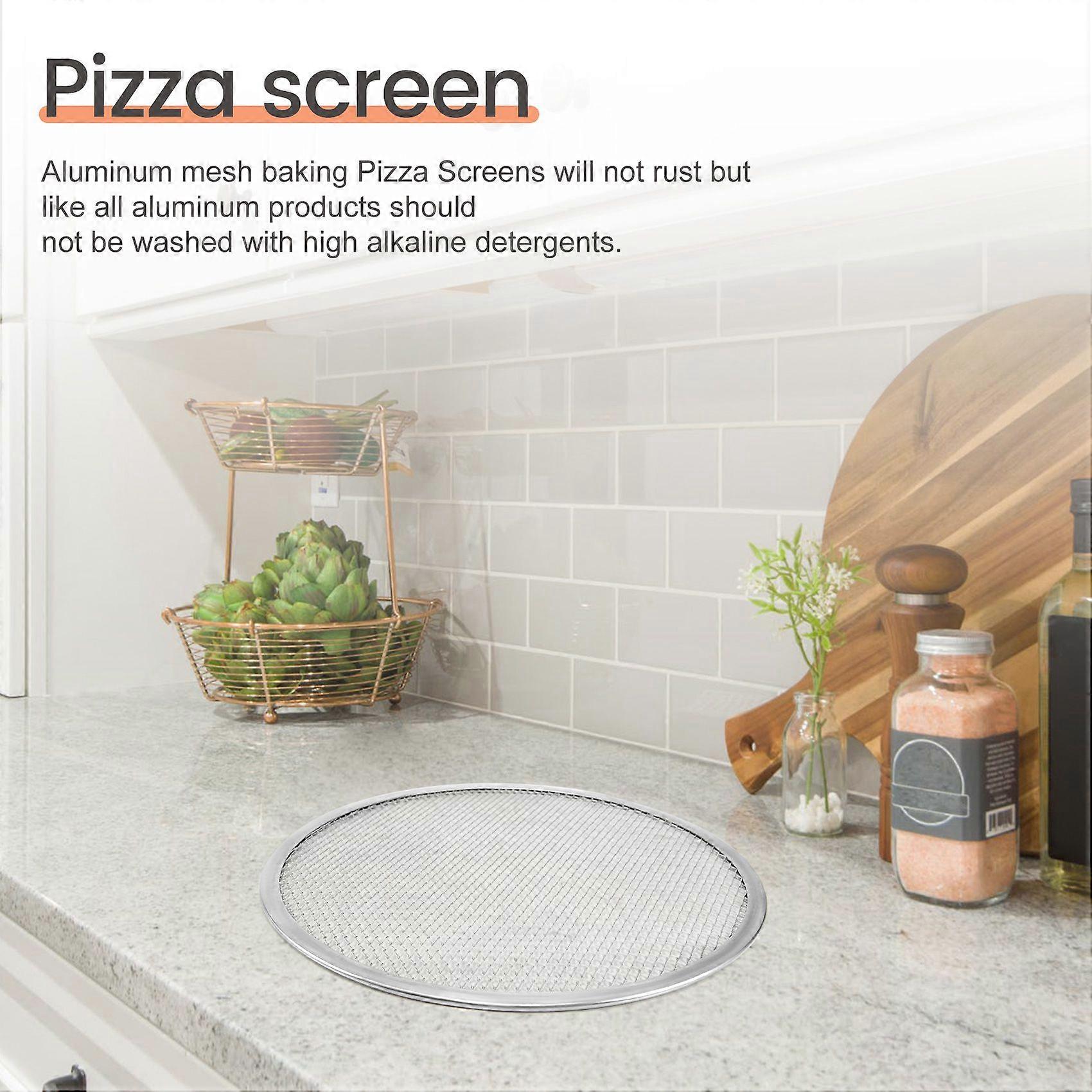 Professional Round Pizza Oven Baking Tray Barbecue Grate Nonstick Mesh Net