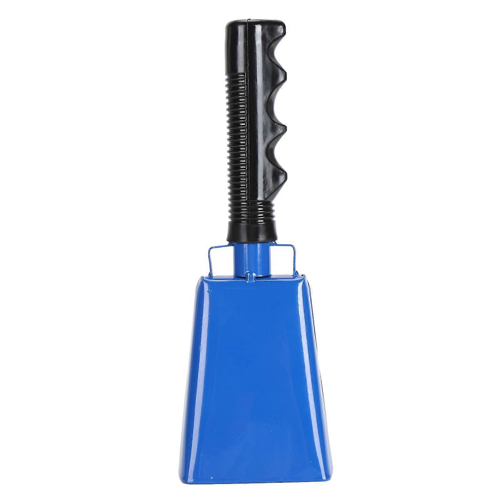 Blue Cow Bell Noise Maker with Handle for Football Games and Sporting Events