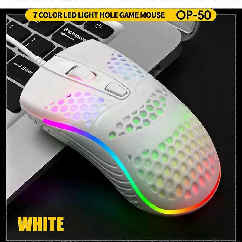 Wired Cable Gaming 7 breathing LED Back Light Optical Mouse USB Computer Hollowed out Mice Laptop Desktop 4D PC home use Office