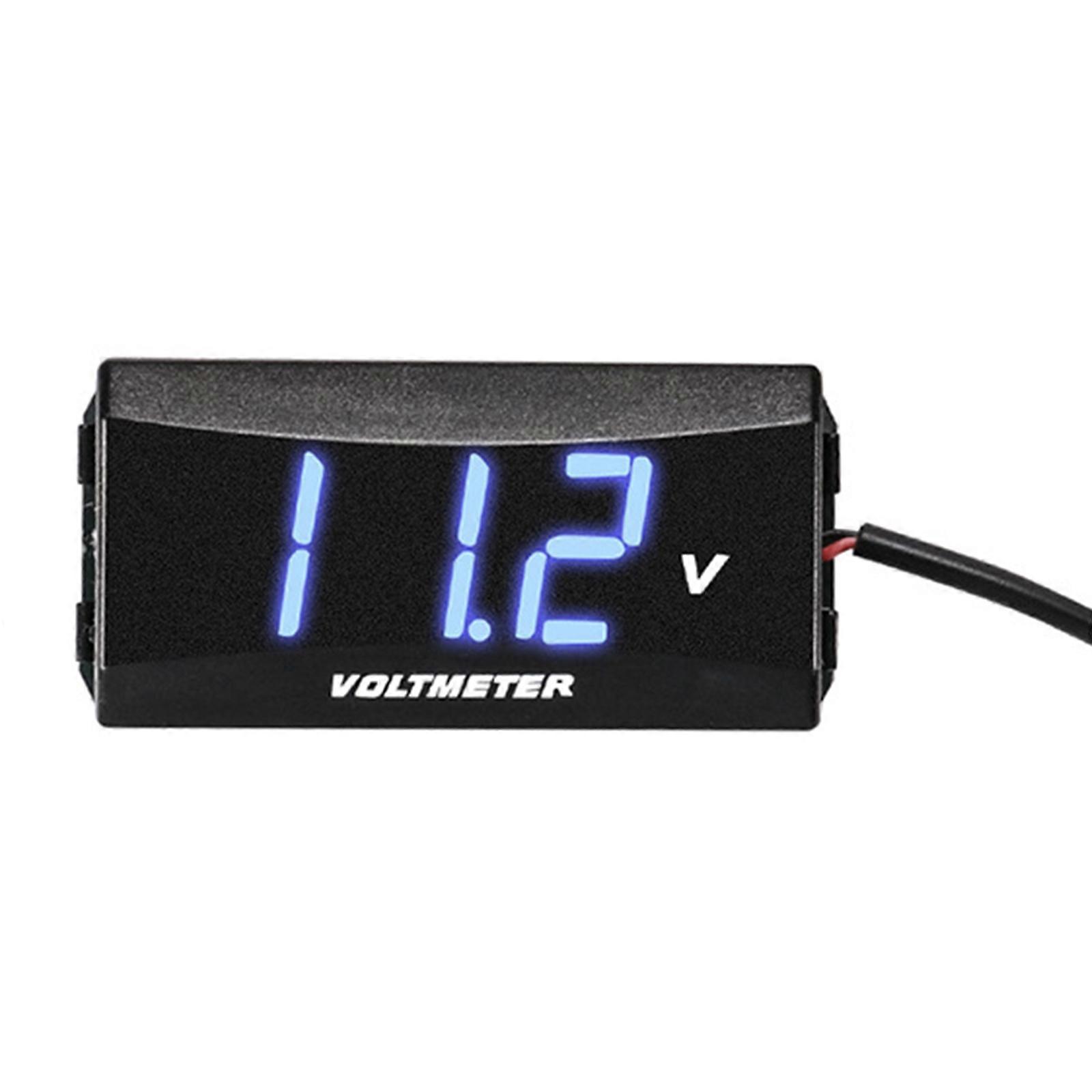 Voltage Meter Gauge DC12-80V Digital Voltmeter for Golf Cart Motorcycle Scooters Waterproof Voltmeter
