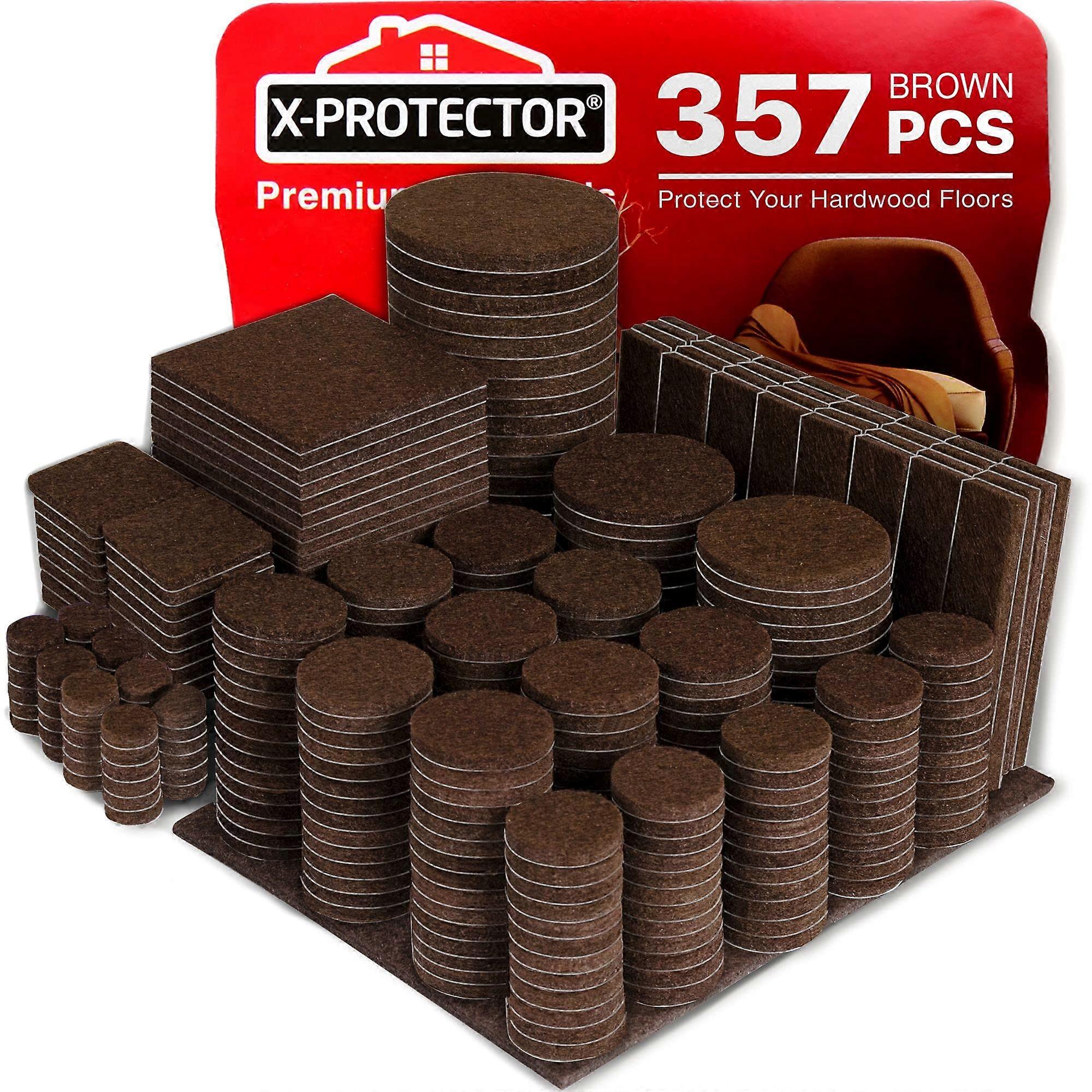 357 Premium Large Felt Furniture Sliders – Floor Protectors in Multiple Sizes for Hardwood and Laminate Surfaces