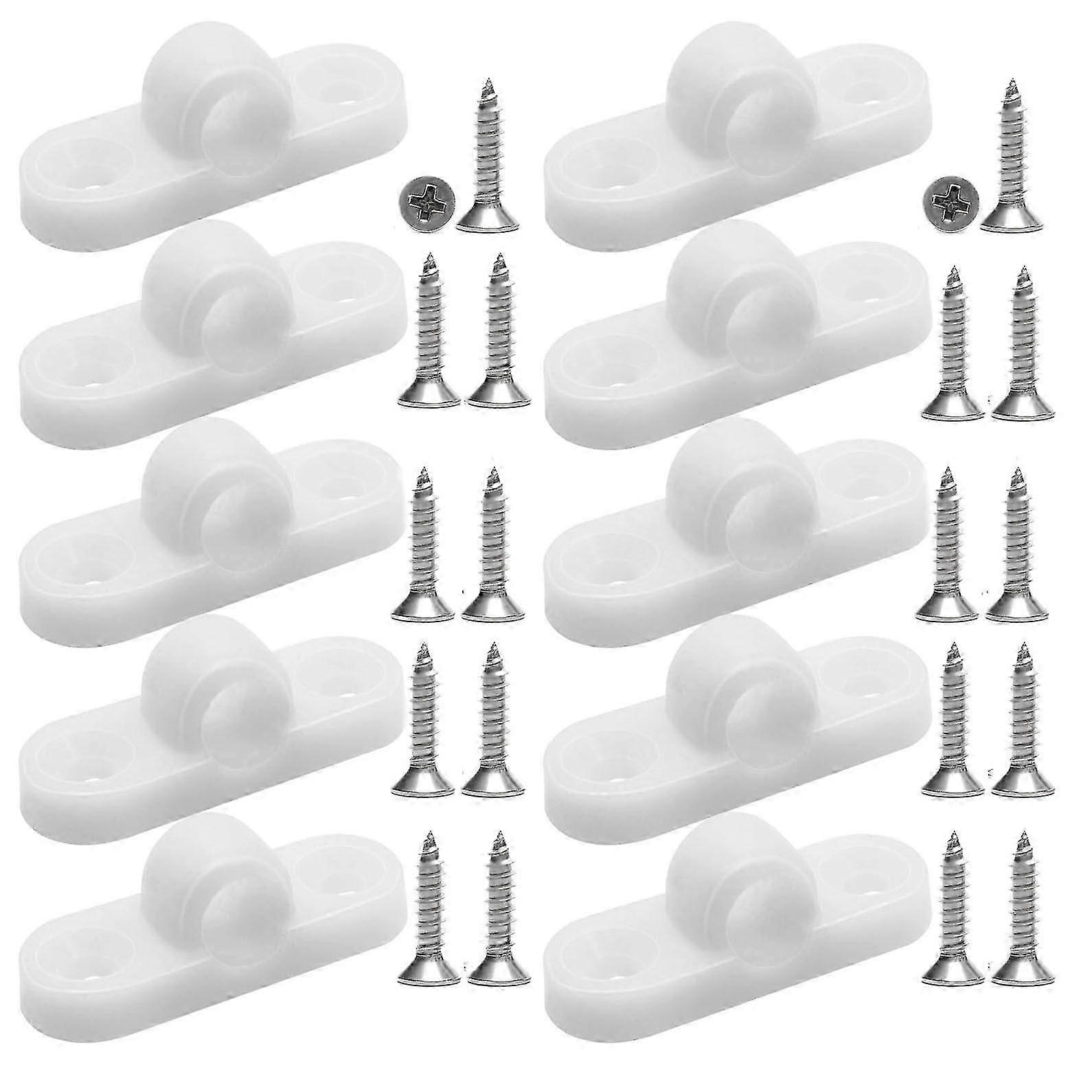 10pcs Awning Eyelets - For Motorhome and Caravan - With 20 Screws - Horizontal Installation