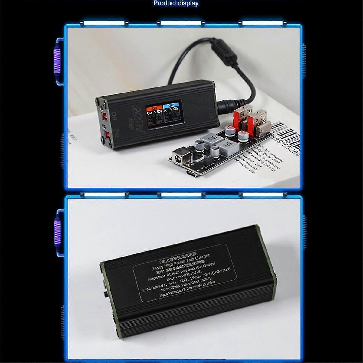 200W Desktop Chager Converter Phone Laptop Fast Charging