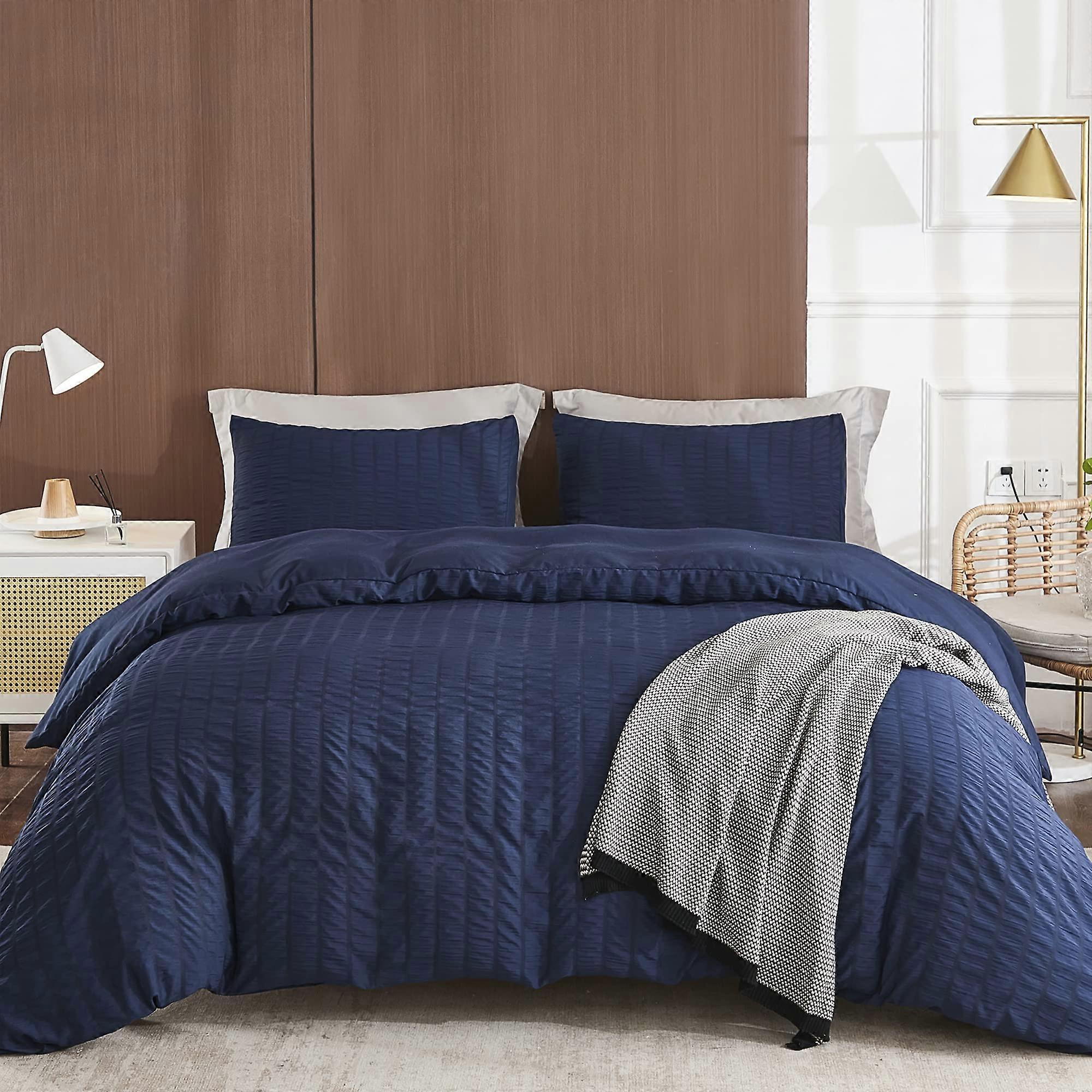 Ultra Soft Washed Microfiber Duvet Covers Set Queen Size For Bedroom