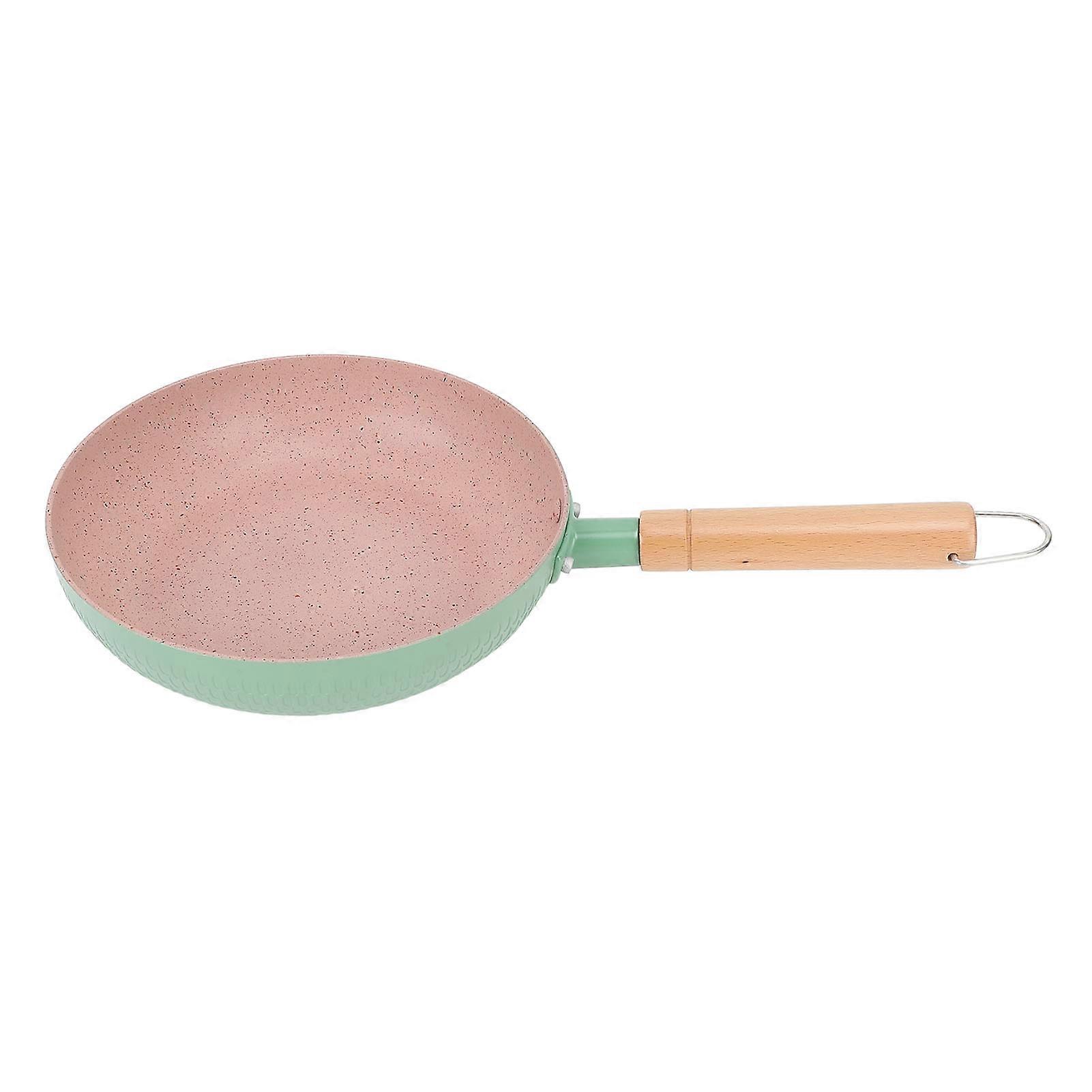 Frying Pan Egg Omelette Pan with Wooden Handle Heat Resistant Induction Egg Skillet Fast Even Heating Style 1