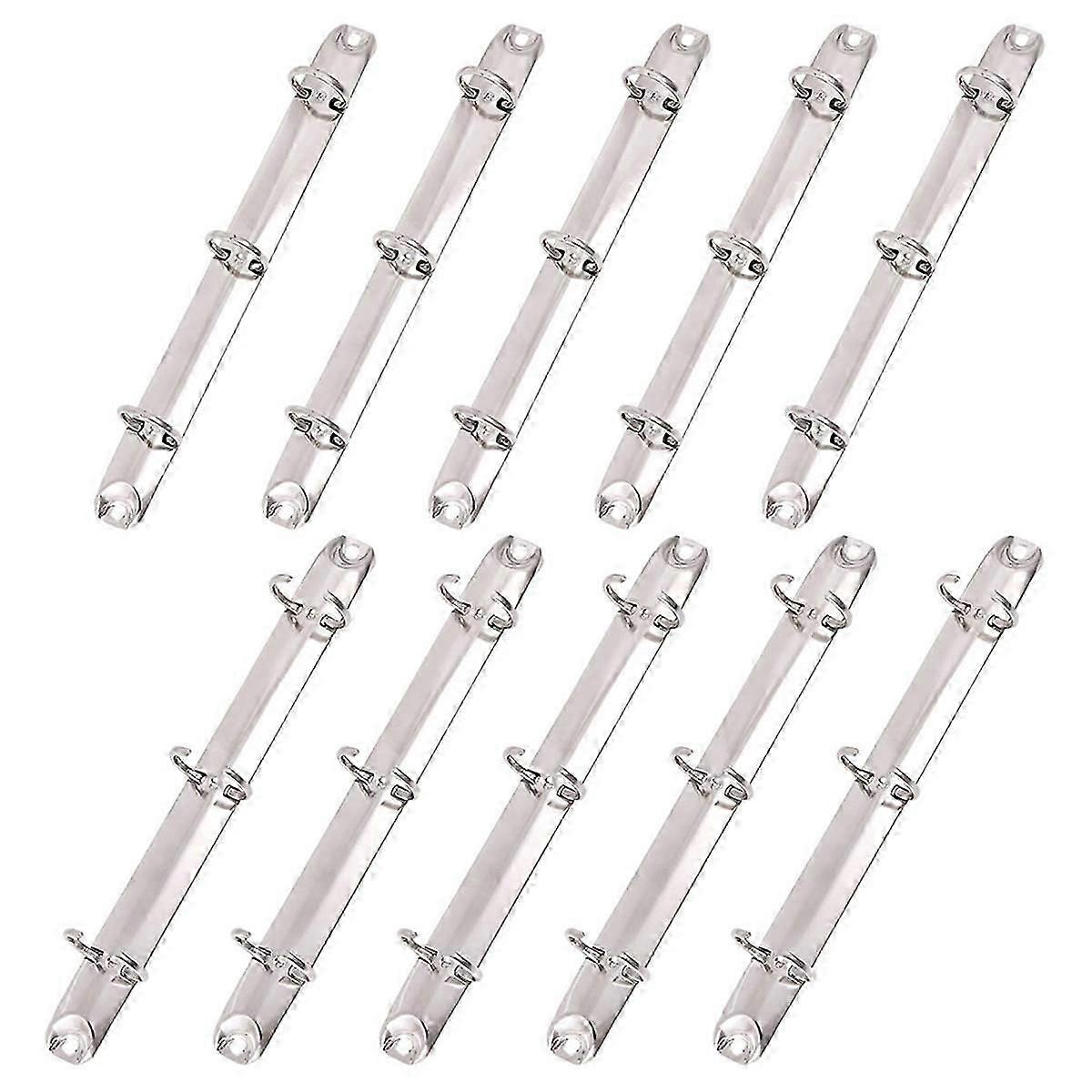 10Pcs A5 Notebook 3Ring Binder Mechanism Letter Size Holes 20mm Metal Loose Leaf Binders SpineCombs