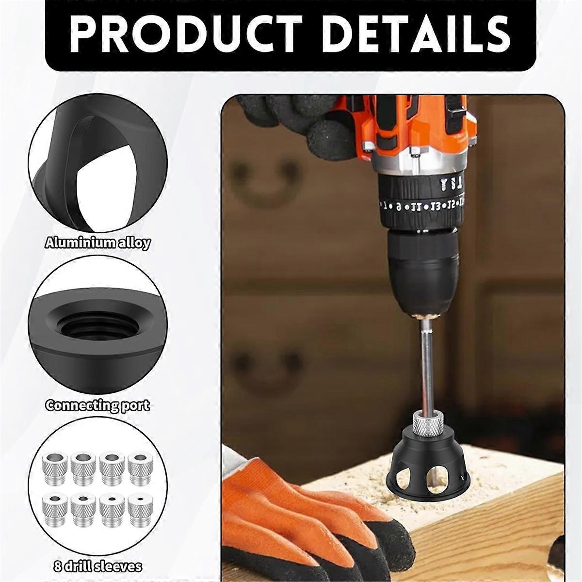 90° Drill Guide Jig with Self-Centering Doweling Positioner