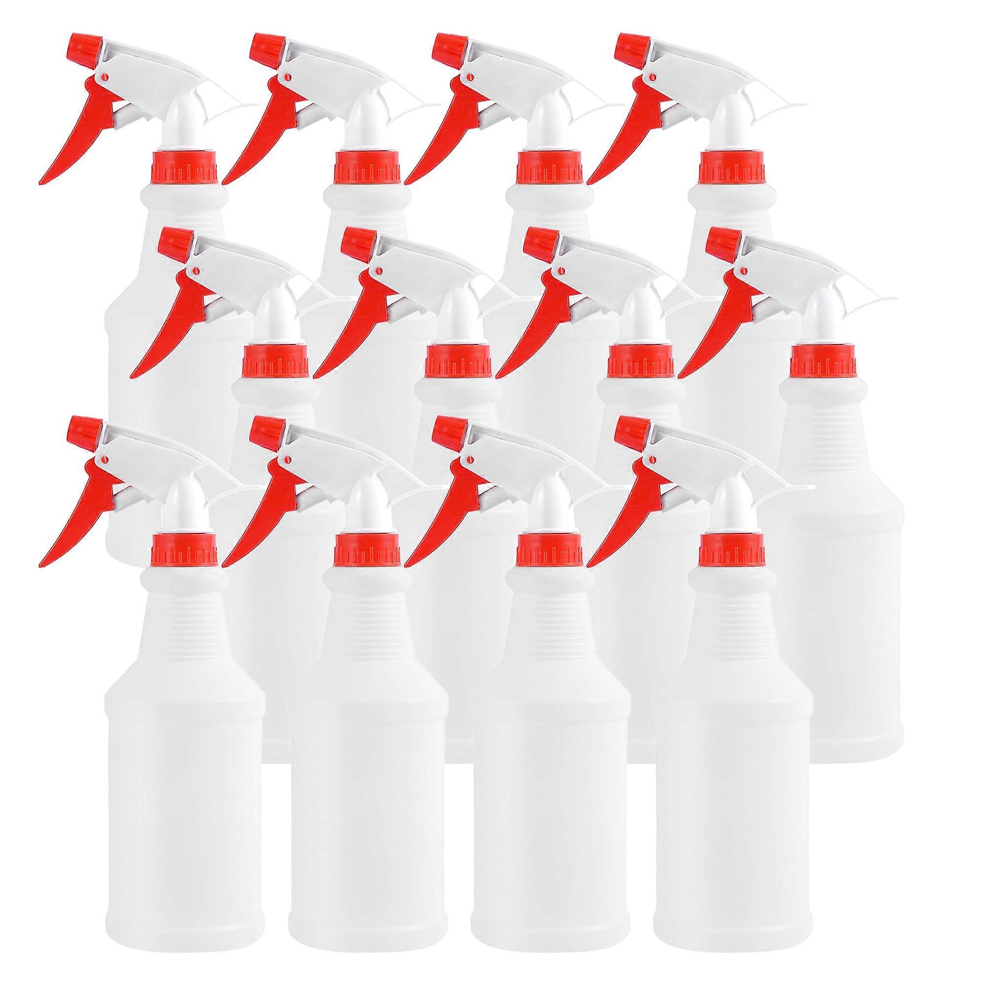 12 Pcs 16 Oz Spray Bottle, Plastic Spray Bottles For Cleaning, Reusable Empty Refillable Bottles For Garden And Kitchen