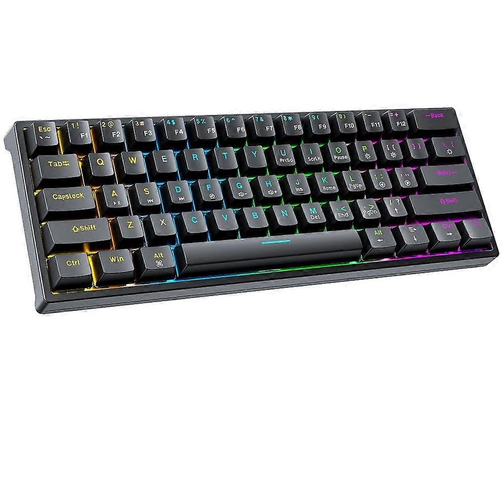 k101 wired 61-key blue axis portable luminous cool real mechanical keyboard