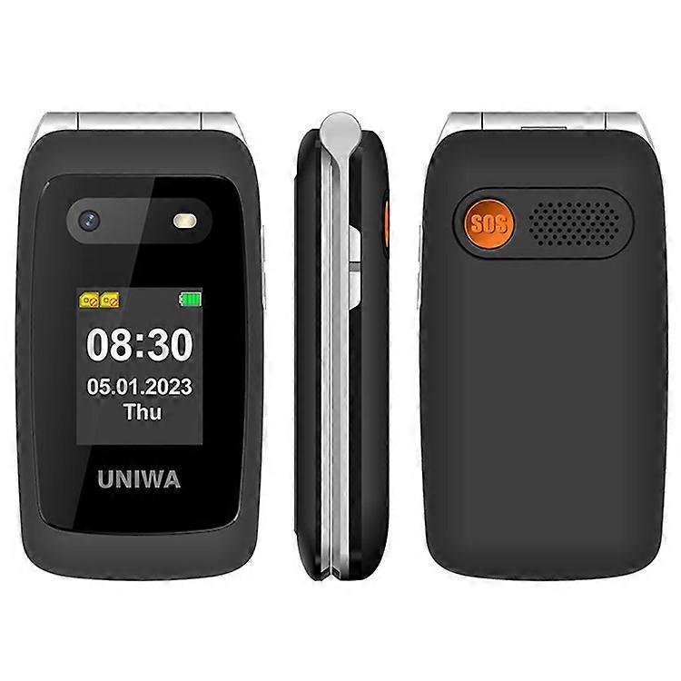 UNIWA V202T 1,77 pouce 4G Ultra Long Standby Dual-SIM Téléphone pliable