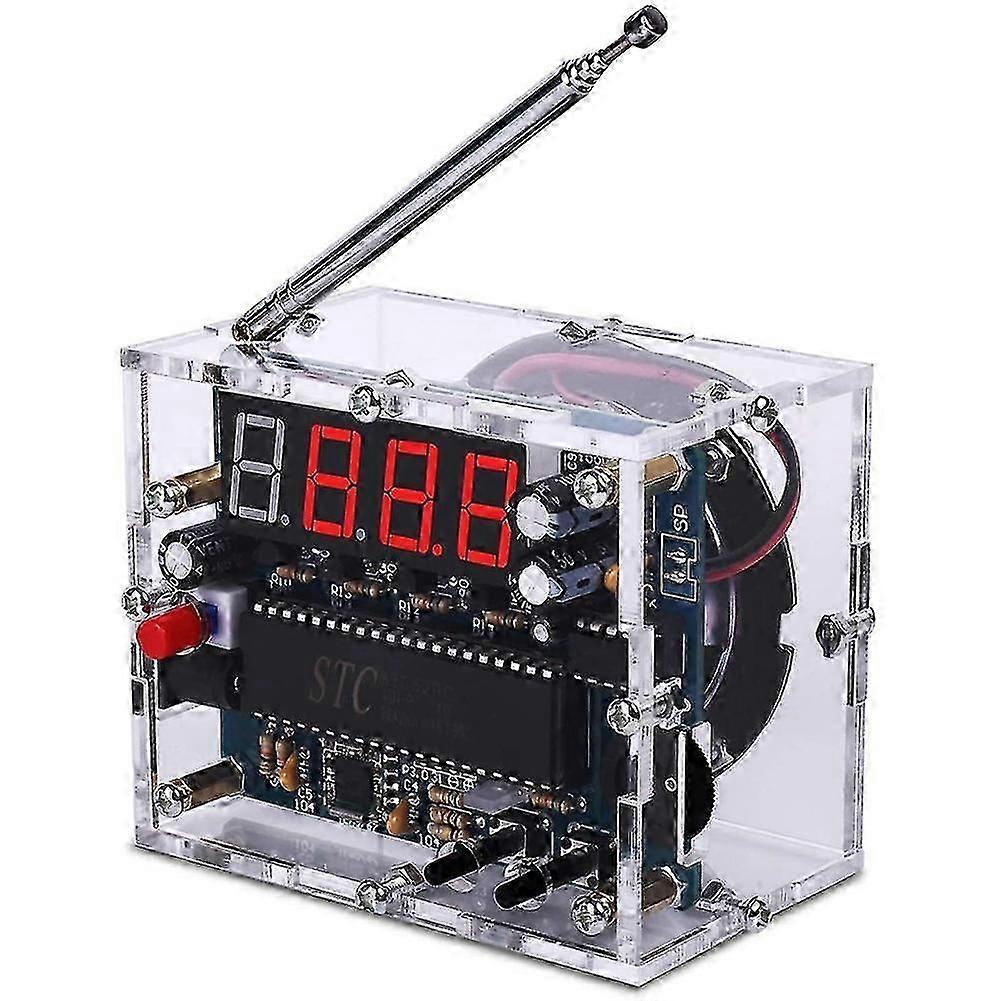 DIY FM ψηφιακό ραδιοφωνικό κιτ διευθετήσιμο ασύρματο δέκτη 87-108MHz ραδιοφωνικές μονάδες DIY κιτ για τη συγκόλληση μάθηση διδασκαλία