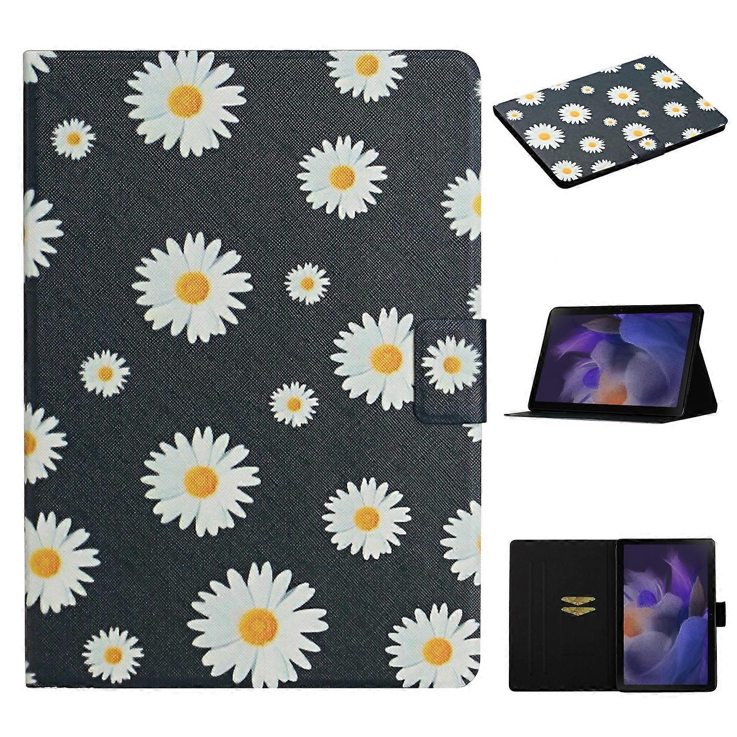 Flower Pattern Horizontal Flip PU Tablet Case with Sleep / Wake-up Function