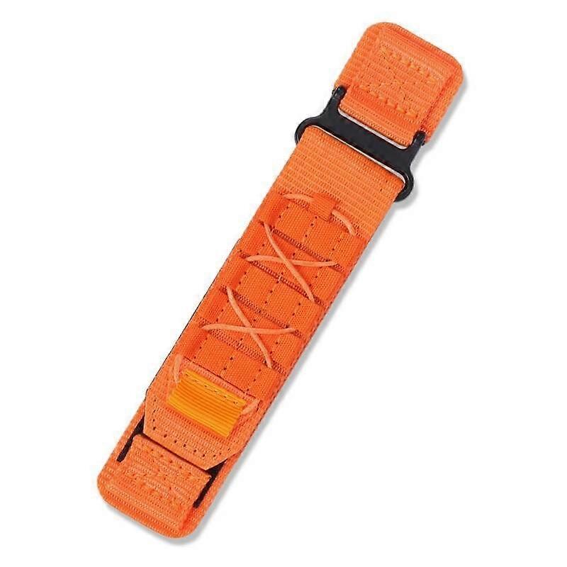 Flat Rope Style Hook And Loop Fastener Nylon Watch Band