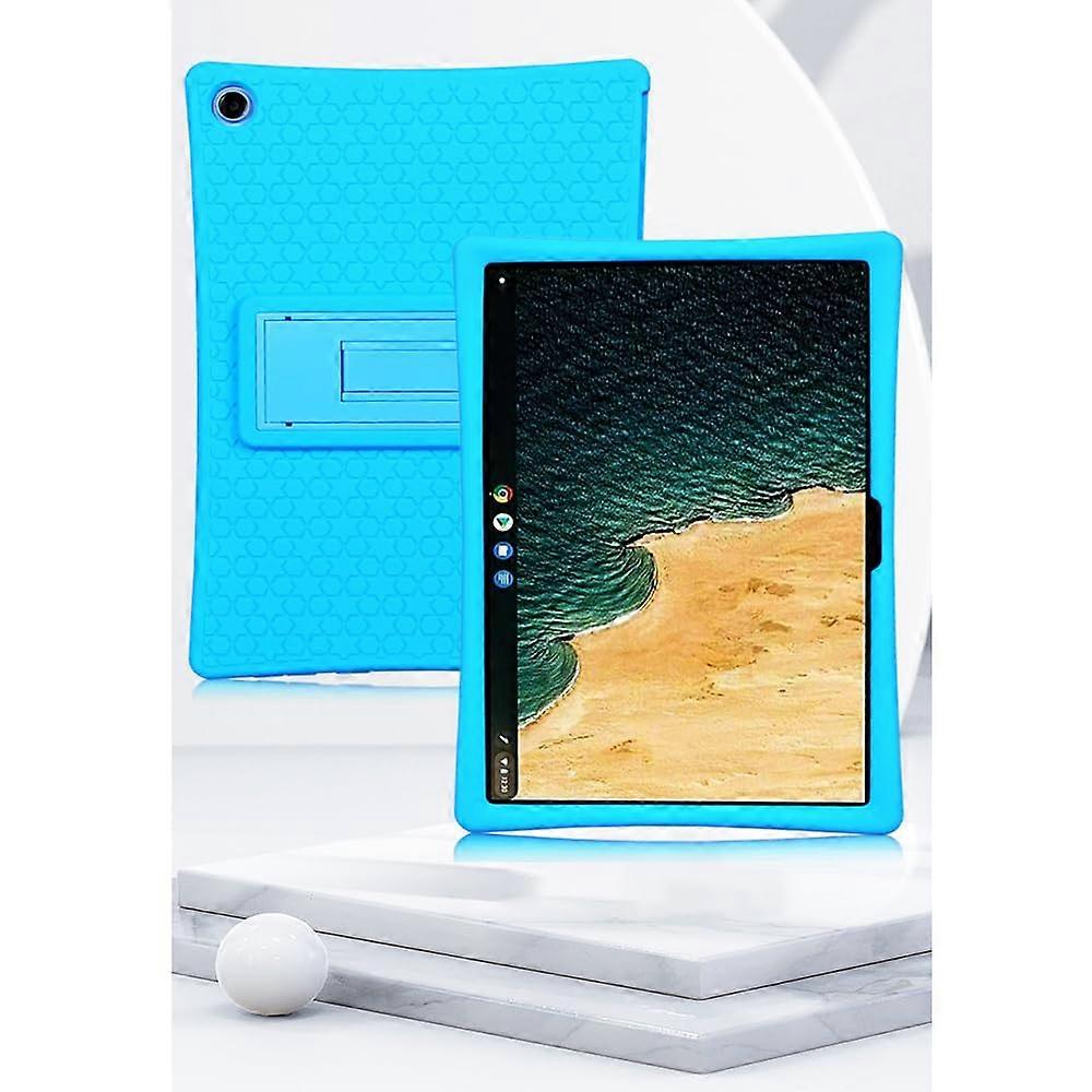 Protective Case for Lenovo Chromebook Duet CTX636F 10.1 Inch Tablet Cover Soft Silicon Stand Holder Funda Case (Blue)
