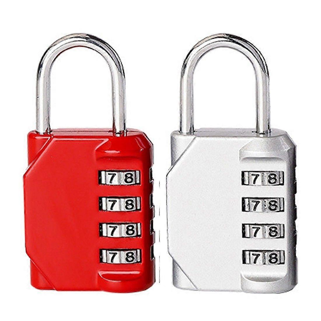 Combination Locker Padlock, 4 Digit Coded Padlock, Gym Lock, School Locker Lock, Weatherproof Combination Lock Outdoor 2pcsD-