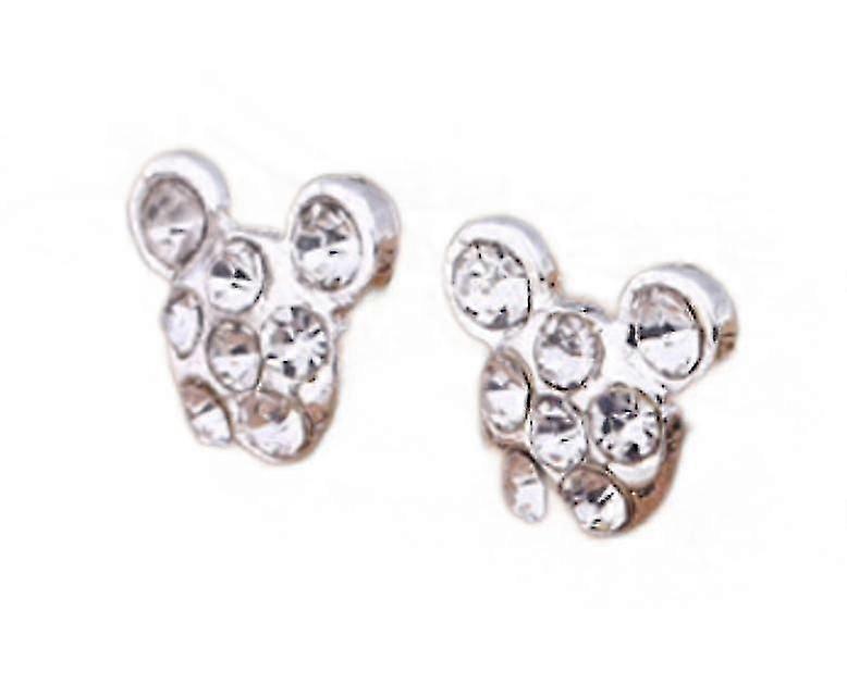 (mickey With Diamonds)cute Little Mouse Earrings