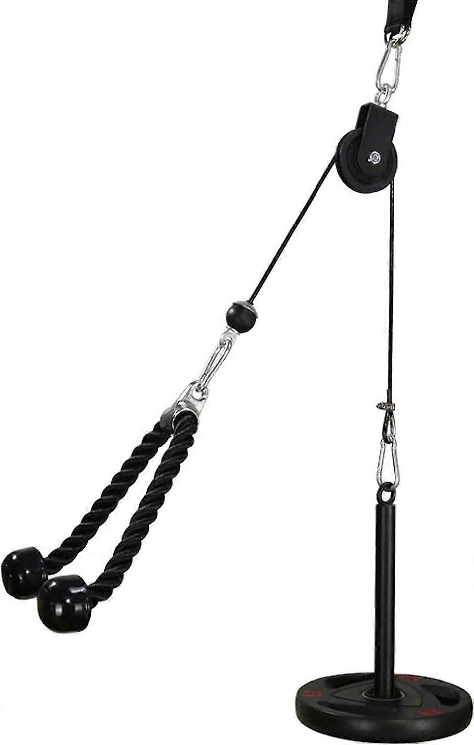 Rope Pulley Strength Training LAT Pulldown Machine System Kit Rope Pulley High Triceps Arm Strength Training
