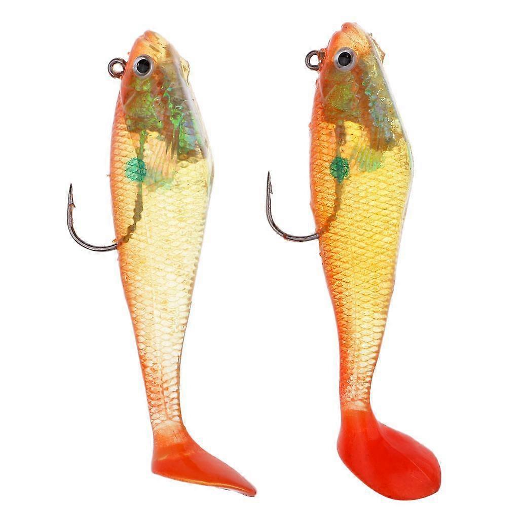 2Pcs Soft Lead Fishing Lures Hook Baits Minnow Bionic Vivid Baits with Hook