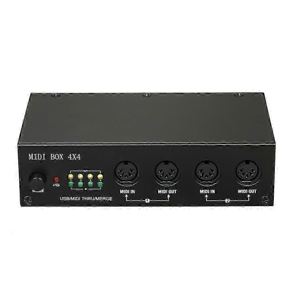 UM4x4 Interface USB MIDI 4 entrées 4 sorties avec 64 canaux MIDI pour la production musicale