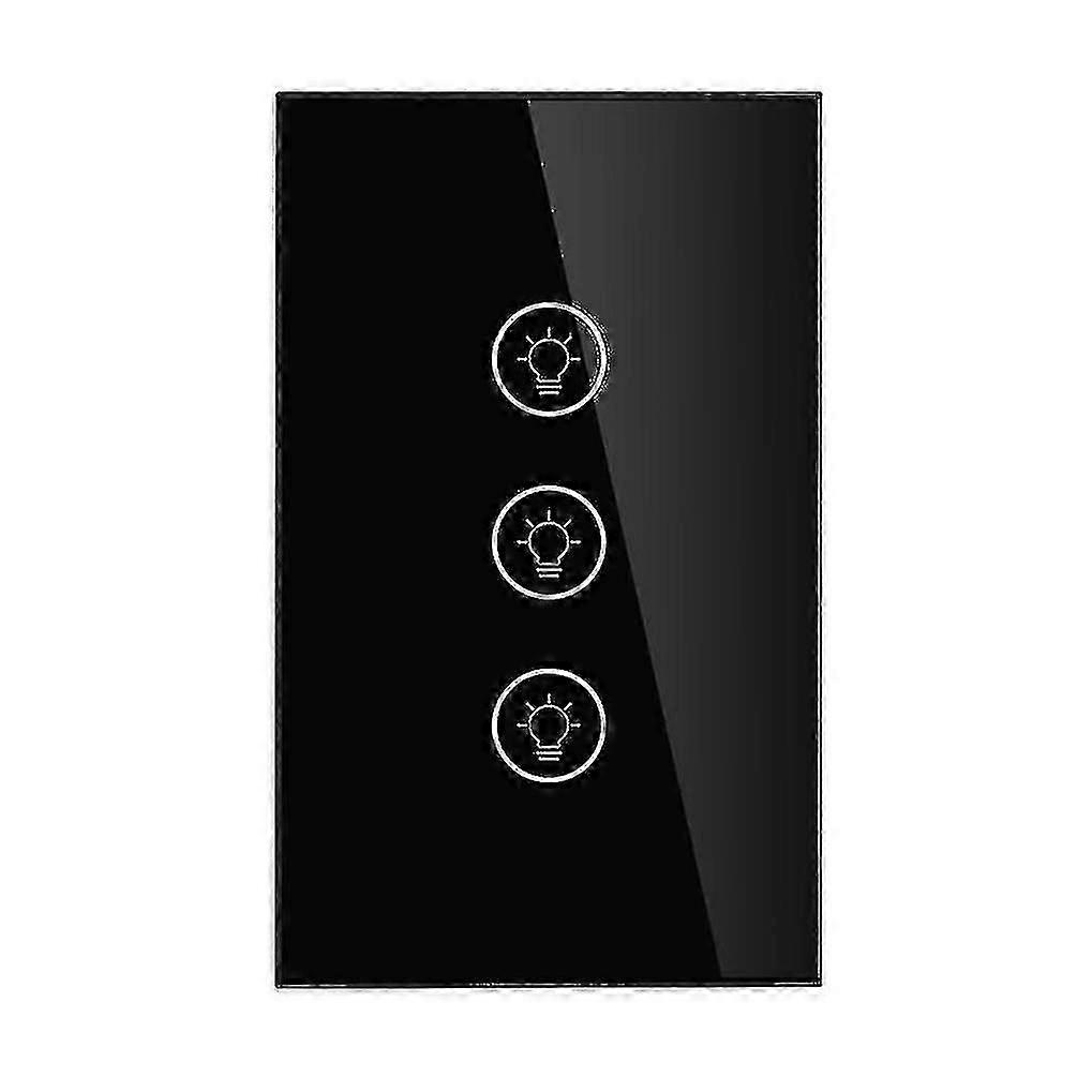 Tuya Wifi Multi-gang Smart Light Dimmer Switch 3 Gang Smart Life/tuya App Works With Google Voice A